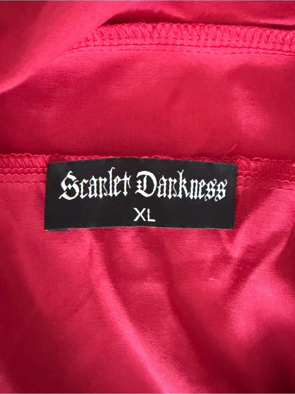 Scarlet Darkness red victorean peasant blouse sz XL - Picture 5 of 8